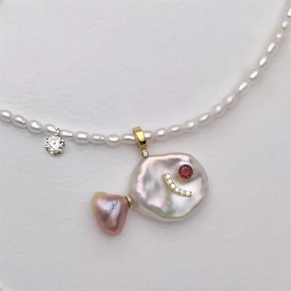 

Fashion Fish Pendant Necklace for Women Girl Stainless Steel Chain Inspired Chain Jewelry