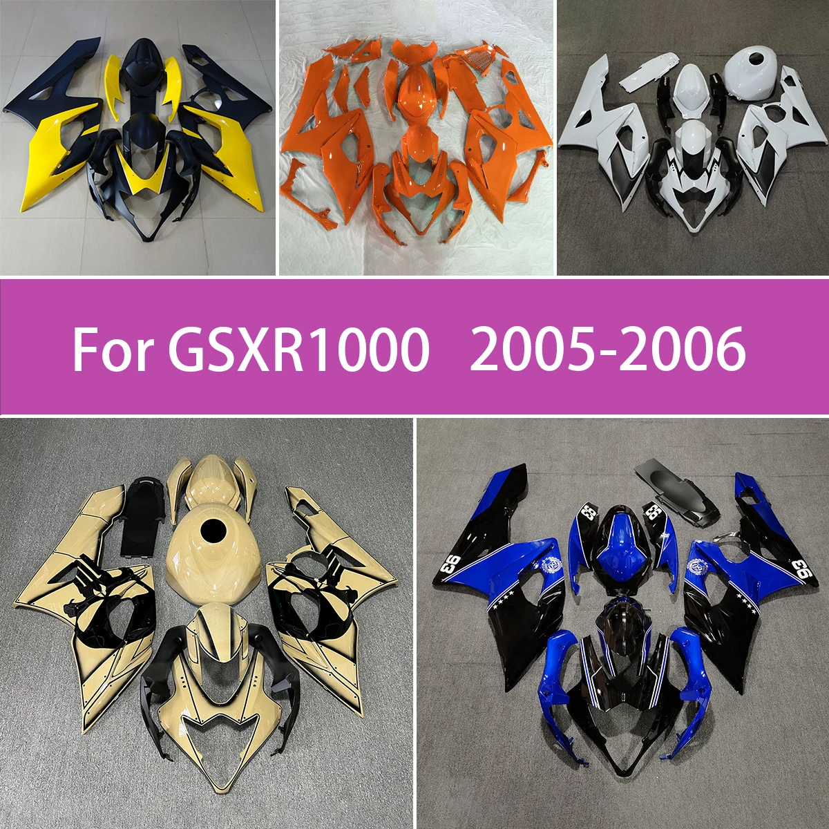 

Обтекатели для мотоциклов, высокое качество для Suzuki GSXR1000 2005 2006, прочный комплект обтекателей 05 06 GSXR 1000