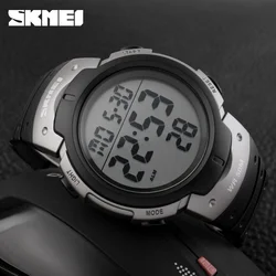 SKMEI 1068 Calendar PU Strap 5Bar Waterproof Digital Watch reloj hombre Outdoor Sport Watch Men Big Dial Fashion Simple Watches