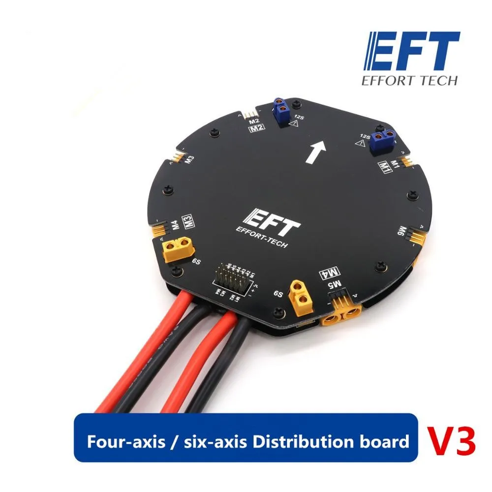 EFT 12S 480A prąd o dużym napięciu tablica rozdzielcza mocy nadaje się do czteroosiowego/sześcioosiowego modułu zarządzanie energią dronów rolniczych