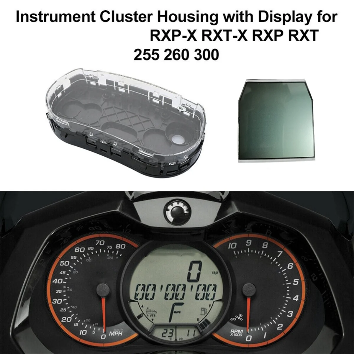 

HOT 278002716 Motorboat LCD Display Screen with Instrument Cluster Housing for 4-Tec RXP RXT 255 260 Boost 278003531