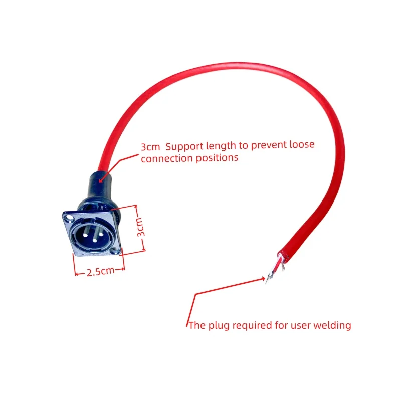 1 Piece, 2 Pieces, 4 Pieces Xlr Male Connector Pre-Wired, Red Xlr Male Connector Soldered Cable, Xlr Male Connector with Cable, Square Panel Xlr Male Connector Pre-Wired, 3-Core Xlr Panel Socket with Lead Wire, Stage Audio Panel Xlr Cable, Cabinet Embedded Xlr Male Connector Tail Cable, Audio Equipment Soldered Pre-Wired Xlr Cable.