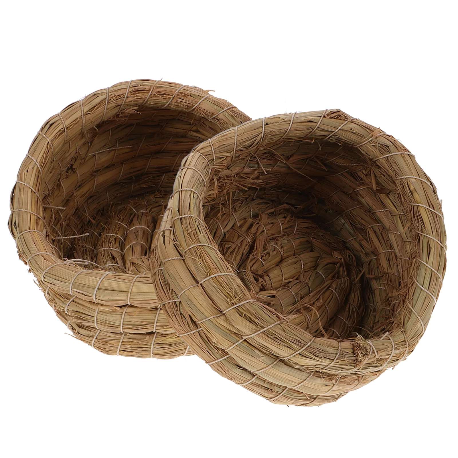 

2 Pcs Chicken Coop Accessories Pet House Laying Nest Woven Straw Bed Small Animal Cage Chicken Sleeping House