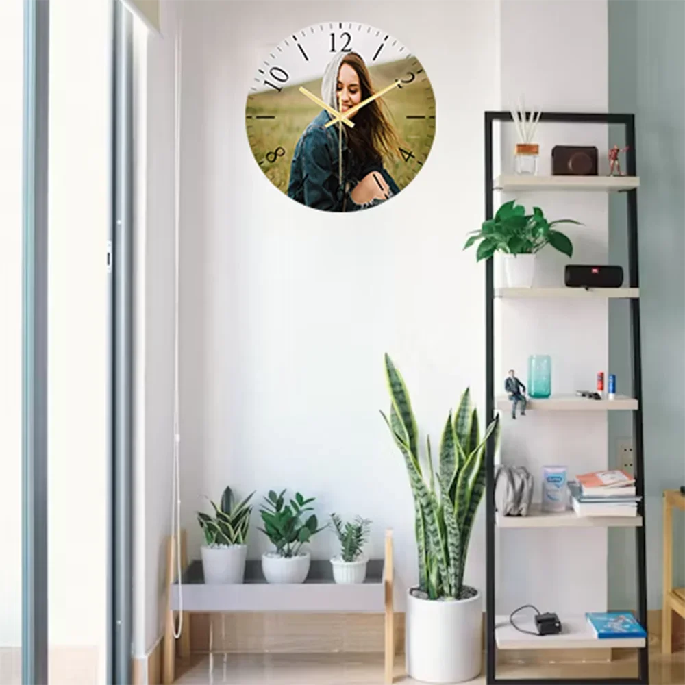 Personalized Wall Clock Quiet Quartz Home Clock Custom Photos Wedding Corporate LOGO Baby Art Photos Family Portraits FASHION