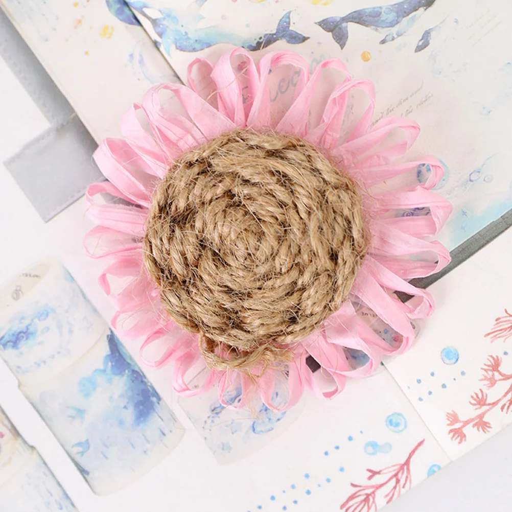 

7Pcs Handmade Rope Flower Daisy DIY Christmas Decoration Accessories Rustic Exquisite Unique Rustic DIY Decoration