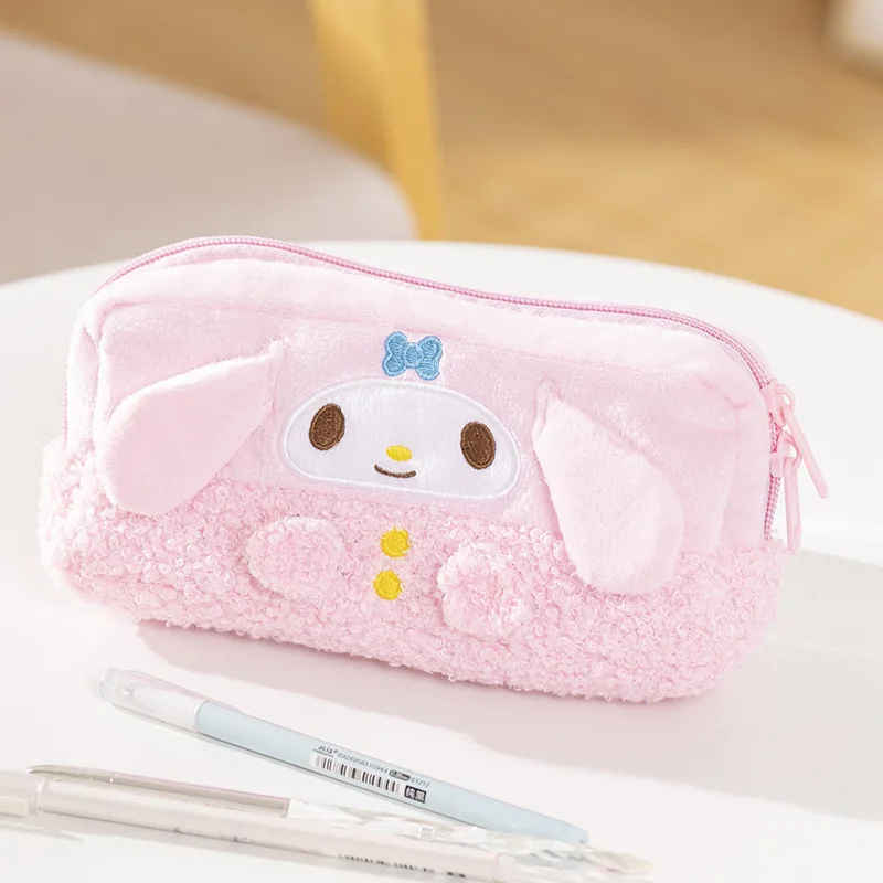 Sanrio Kawaii Kuromi My Melody Anime Pen Bag Women Cute Cartoon Cinnamoroll Hangyodon Large Capacity Stationery Storage Bag Gift