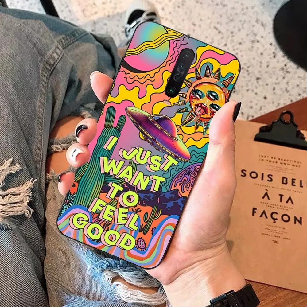 Colourful Psychedelic Art Phone Case For Redmi 5 6 7 8 9 10 Plus Pro 6 7 8 9 A GO K20 K30 K40 Pro Plus F3 Fundas