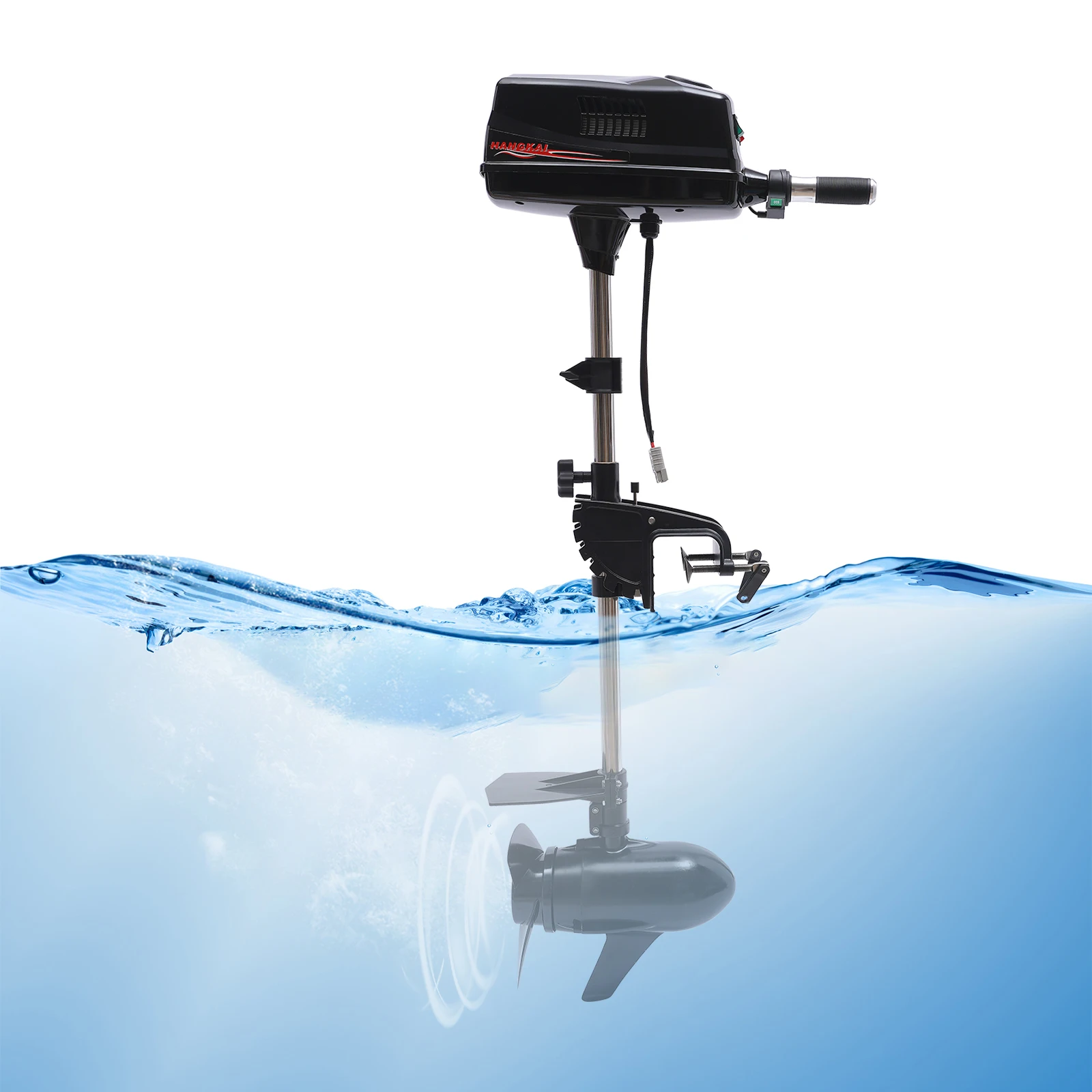 48V/60V 2200W Electric Outboard Motor 8HP/10HP Brushless Trolling Motor Inflatable Fishing Boat Engine Tiller Control 3000RPM