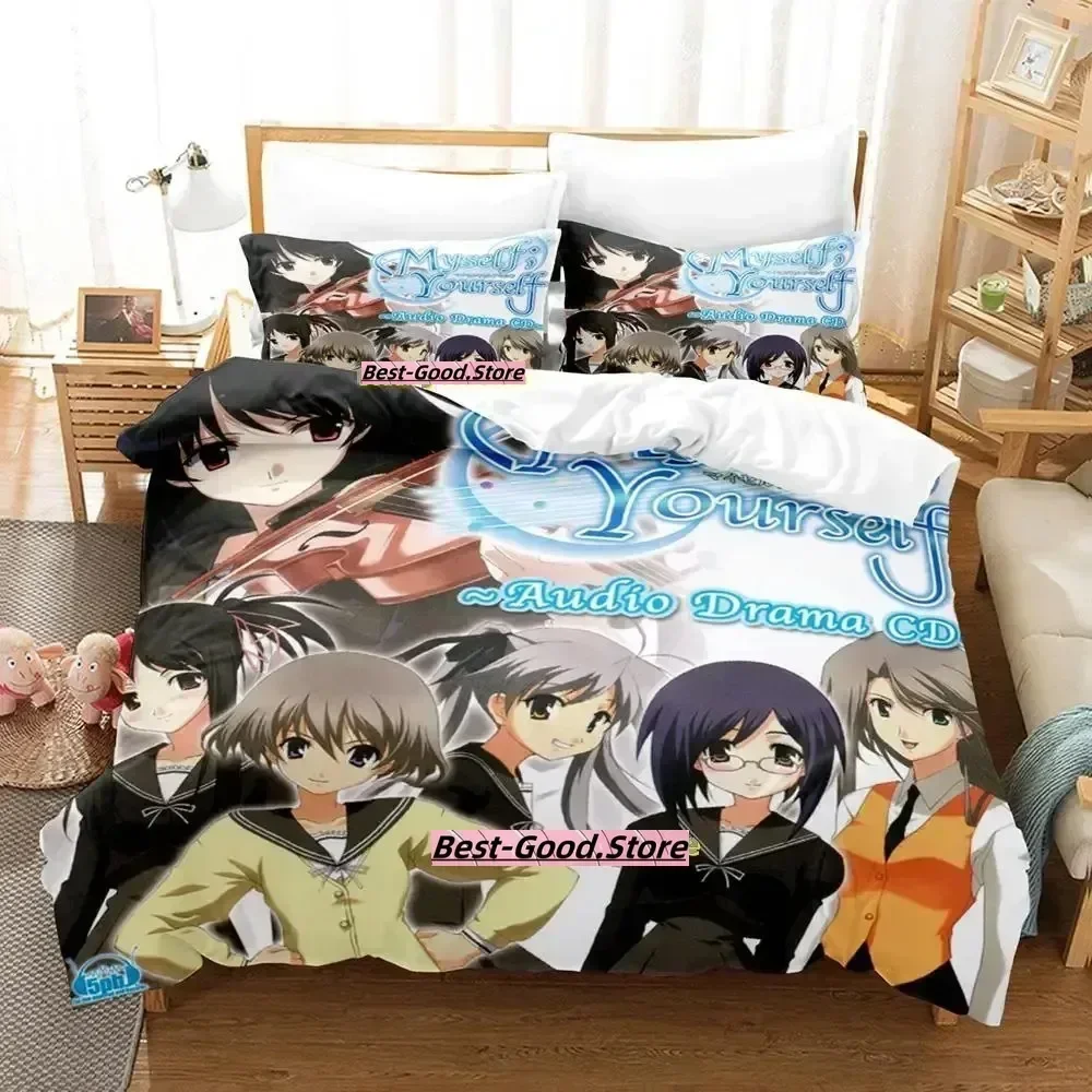 

Myself ; Yourself Anime parure Bedding set Printed Duvet Cover Pillowcase Single Double Queen Super King Size Sets