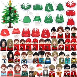 Christmas Gift City Winter Snowman Soldier Figures Weapon Building Block Santa Claus Cloak Tree Reindeer Animal Bricks Toys Kids