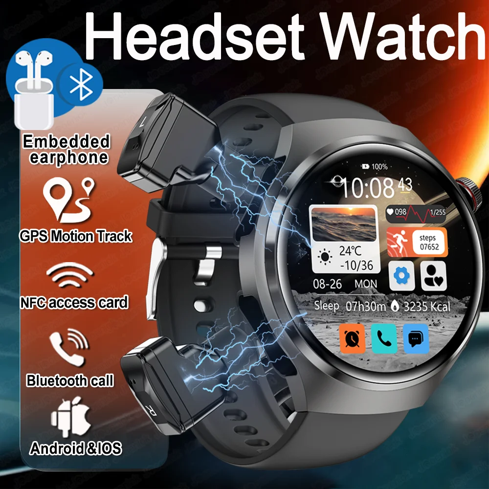 

Новые спортивные умные часы для мужчин, GPS-трек, NFC, Bluetooth-гарнитура, AMOLED-экран, водонепроницаемые умные часы с пульсометром и вызовом BT для Android IOS