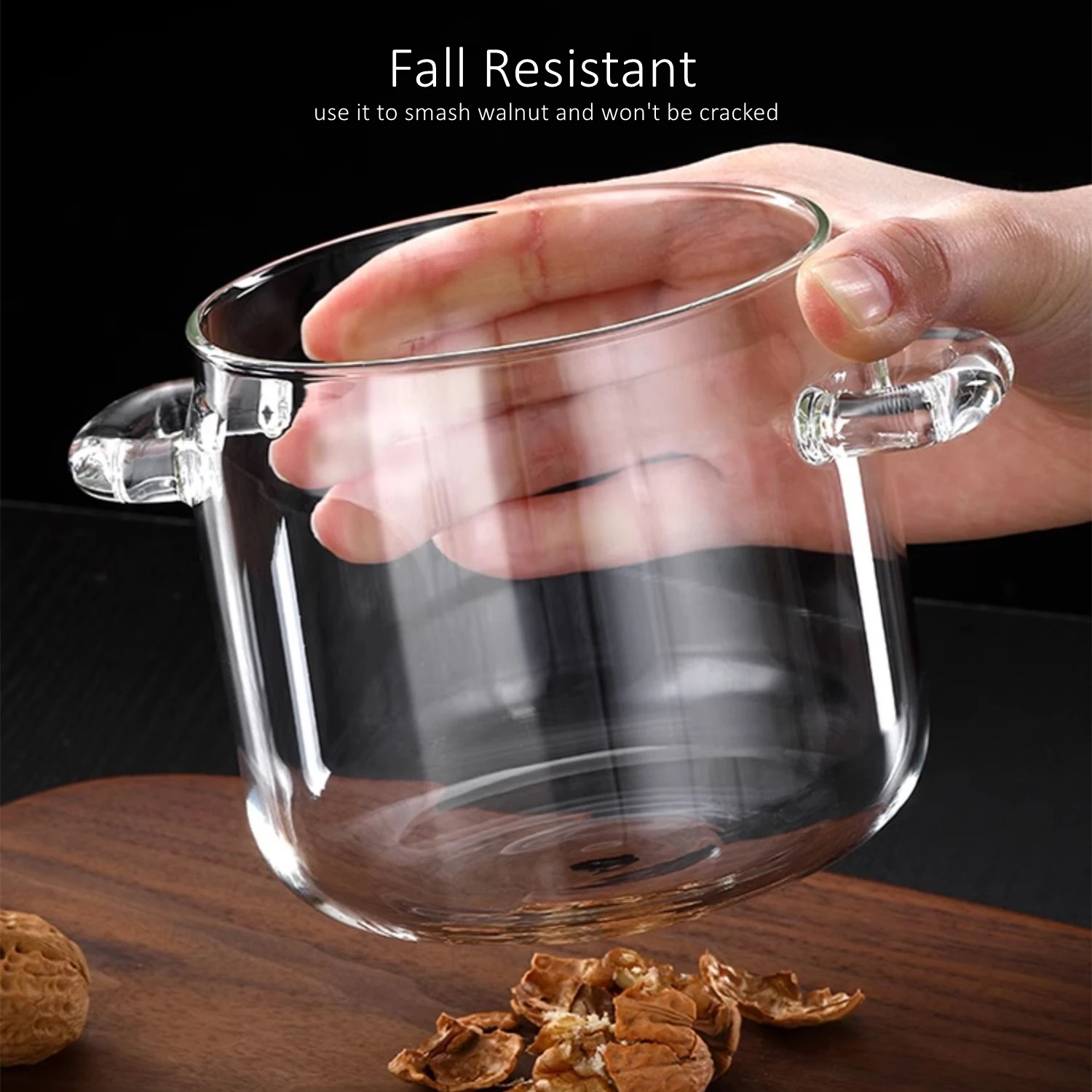 LFGB Certification Ultra Hard High-Borosilicate Glass Steaming Jar Cold and Heat Resistant Transparency Bird's-Nest Stewing Pot
