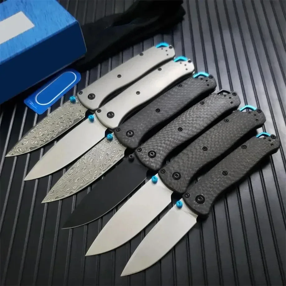 屋外 EDC ポケット折りたたみナイフ 535 533 S90V ブレードカーボンファイバー/チタン合金ハンドル屋外サバイバル狩猟切断ナイフ