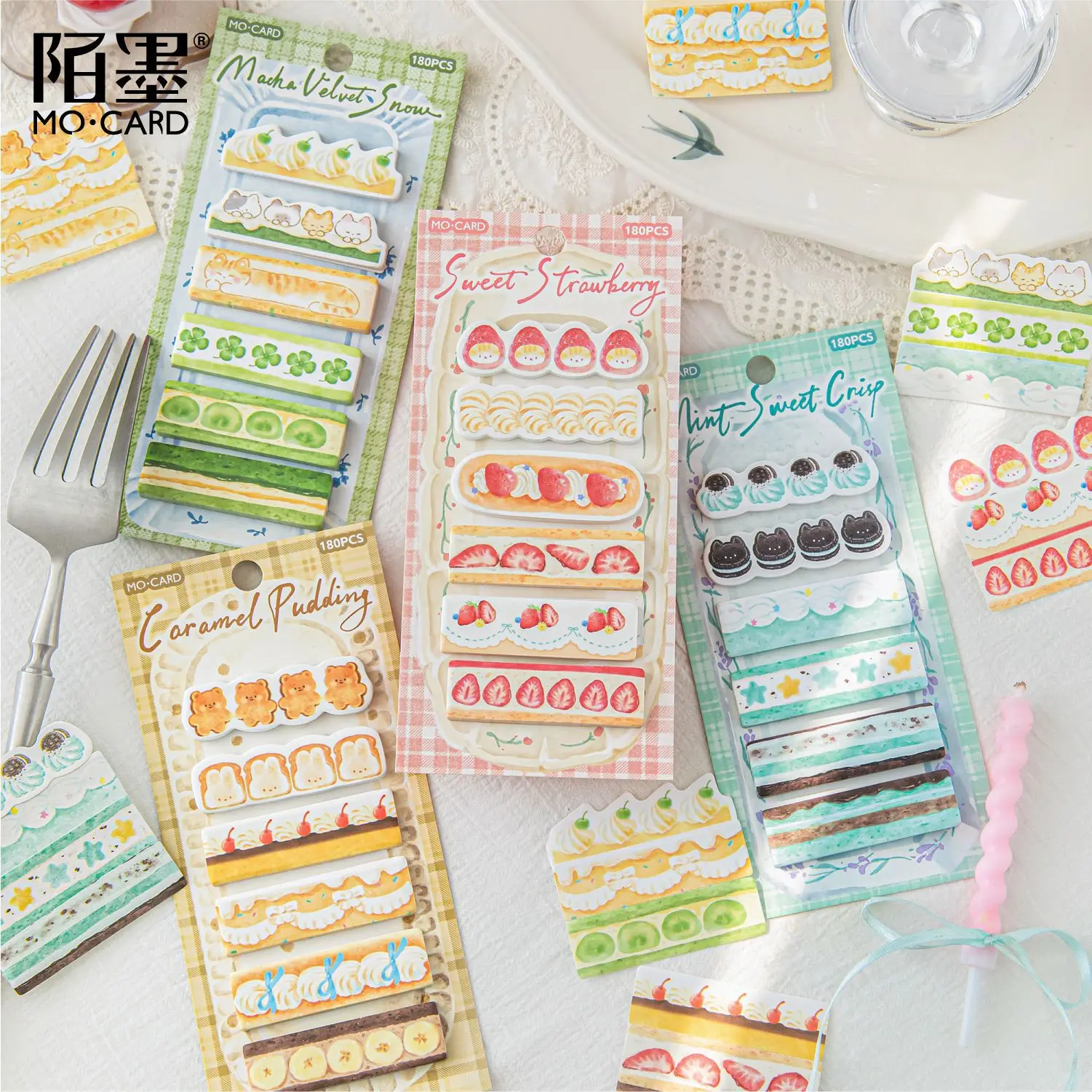 Special-shaped Index Sticky Notes, Dingding Cake Shop Series, Student Classification Key Mark Message Stickers Cute  Stationery