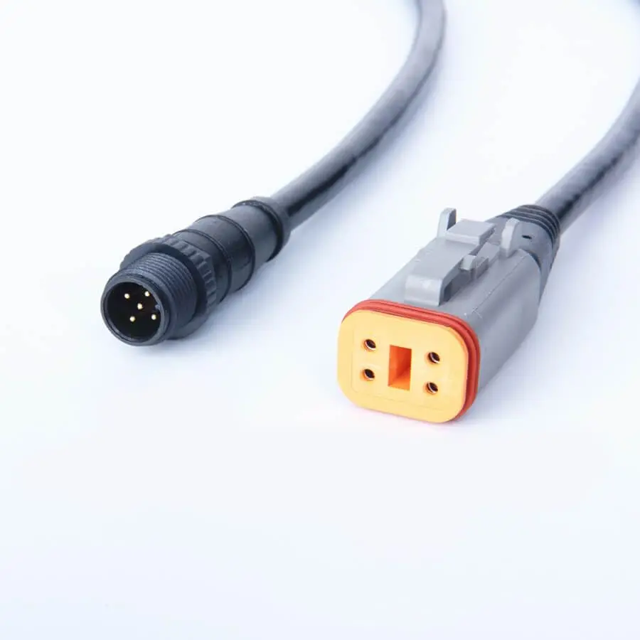 Marine NMEA 2000 Compatible Cable DT06 4S to M12 Male 5 Pin 0.5 Meter 