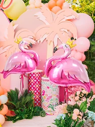 2pcs Flamingo Shaped Aluminum Foil Balloon, Large Balloon Used As Birthday Gift, Party Decoration, Wedding