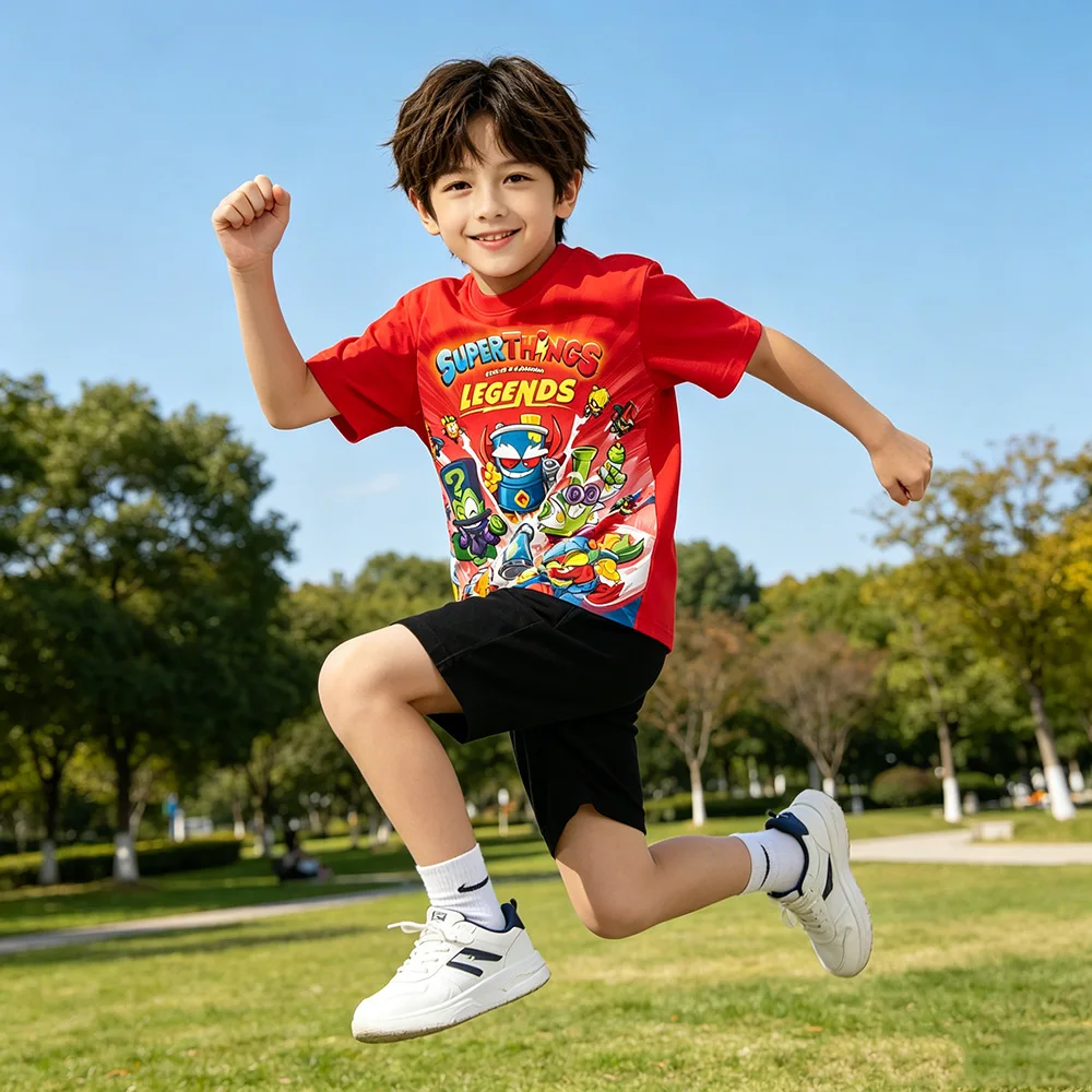 SuperThings Children's T-shirts 3D Cartoon Print T Shirt Cool Boys Fashion Girls Short Sleeve Kids Casual Tops Summer Clothing - view 2