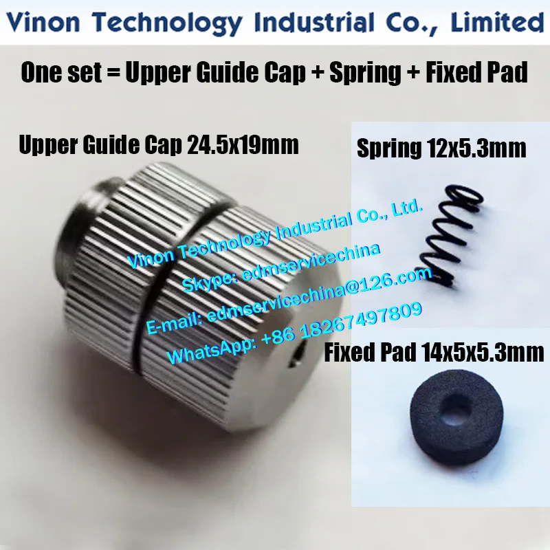 ALN Upper Guide Cap Unit size: 24.5x19mm, One Set included Upper Guide Cap 1PC + Spring 12x5.3mm 1PC + Fixed Pad 14x5x5.3mm 1PC