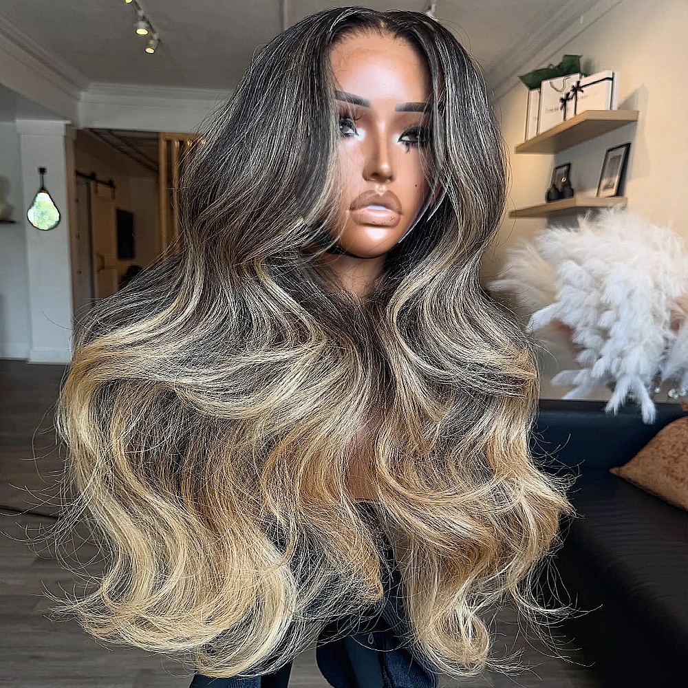 

Highlight Body Wave Colored Human Hair Wigs 16-36 Inch 400 Density 13x4 HD Lace Frontal Wig Brazilian Remy Hair Wigs Pre Plucked