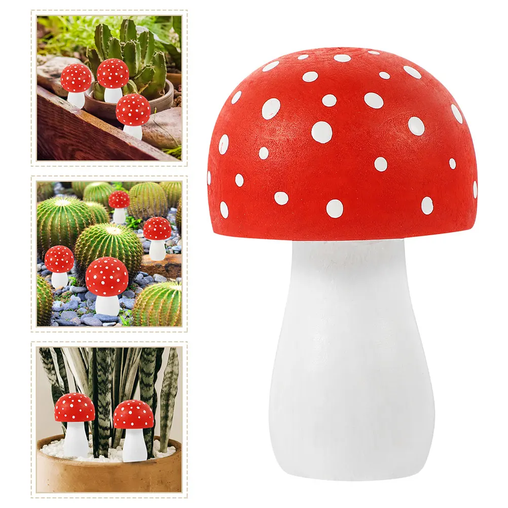 

2 Pcs Simulated Mushroom Ornament Garden Decor Ornaments Artificial Mushrooms for Miniature