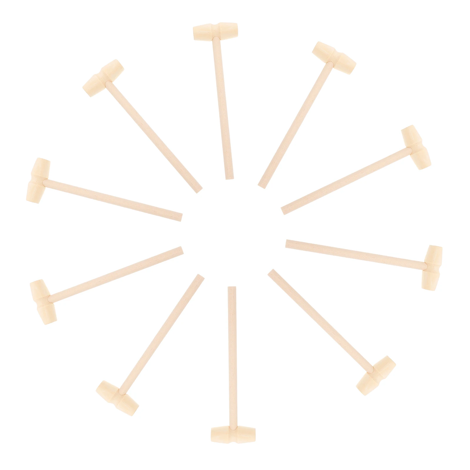 

10Pcs Wooden Gavel Toys Mini Cake Hammer Pounding Baby Kids Bamboo Hammering Toy Wood Beat Toy Infant Hand Training