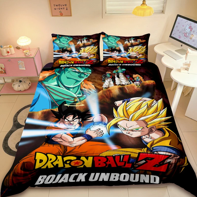 Duvet Cover Dragon Ball Cartoon Bedding Set Quilt Cover Twin Single Queen King Size Home Decor for Children Gift