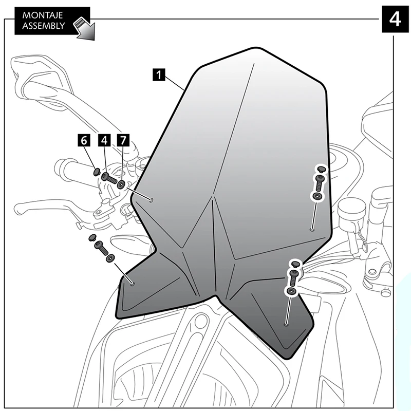 Motorcycle Windshield Windscreen Visor Fits For Duke 390 2017-2020 Wind Deflector Shield Screen with Bracket Accessories