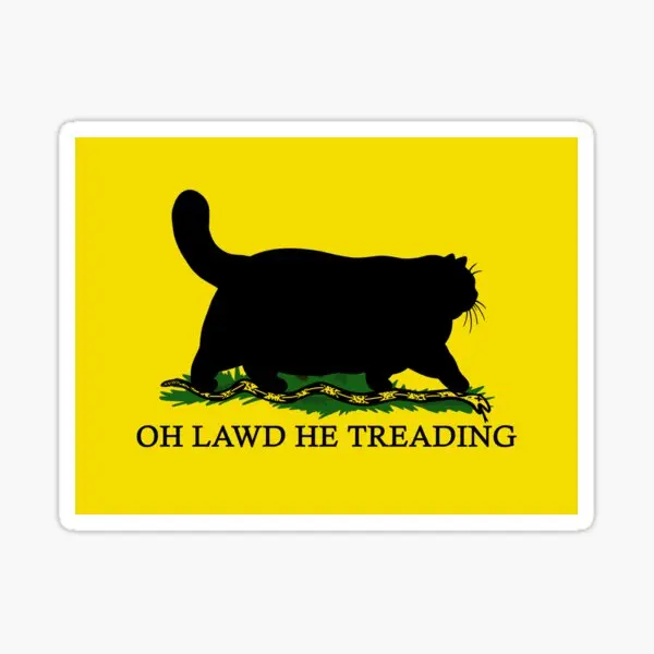 Oh Lawd He Treading  5PCS Stickers for Art Water Bottles Background Cartoon Living Room Laptop Room Funny Wall Print Decor  Cute