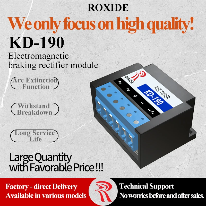 ROXIDE Brake Rectifier Device, Rectifier KD-190 (Motor Brake Half-Wave Rectifier Module Power Supply) Umax=600VAC
