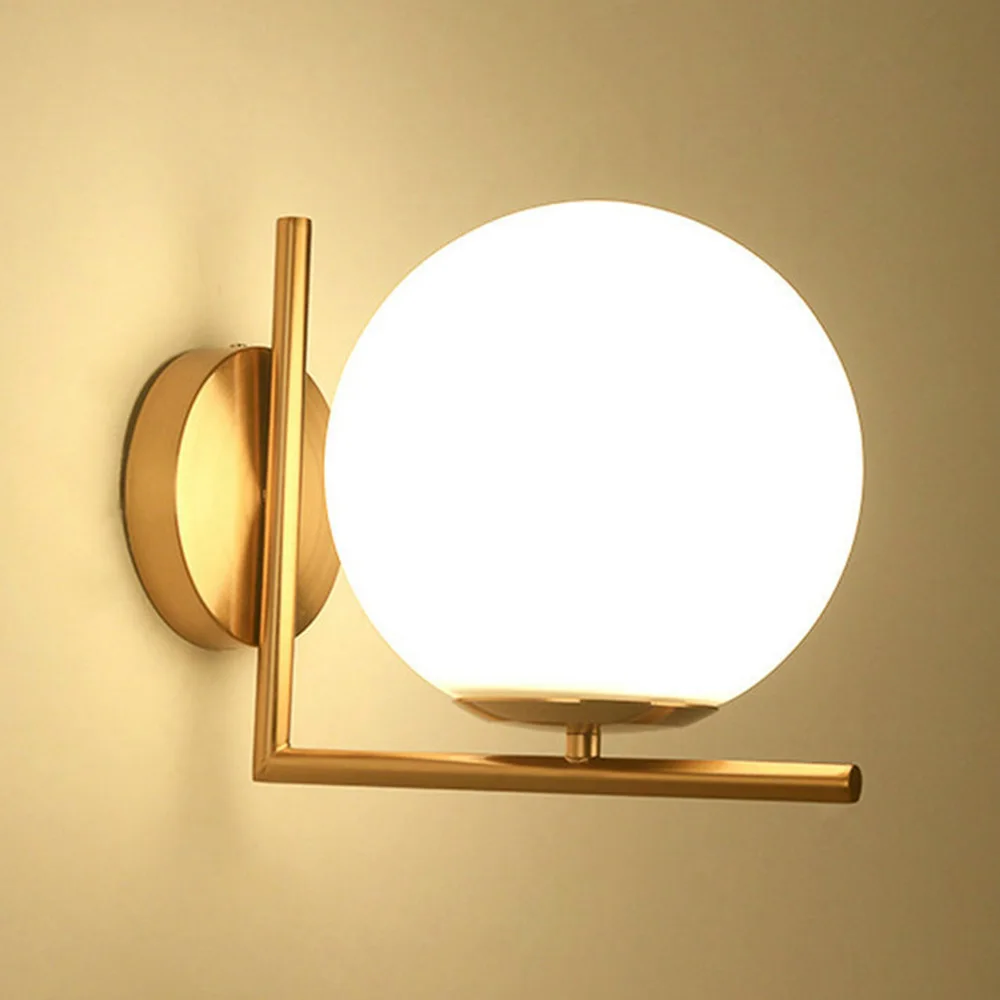 

Nordic Glass Ball LED Wall Light for Living Room Interior Bedroom LED Wall Lighting Fixture Wall Sconce for Home Wall Sconce