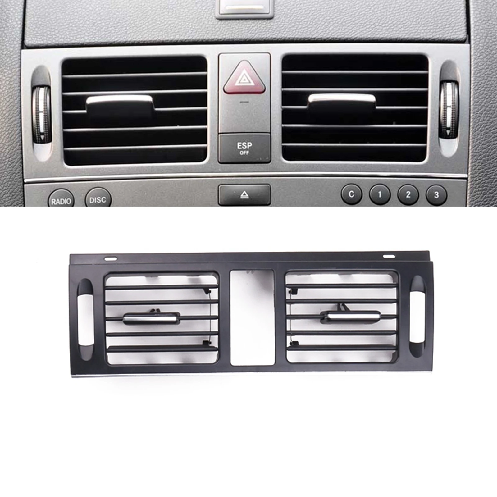 Car Front A/C Center Air Outlet Vent Dash Console Grille Cover Dashboard Grill For Mercedes Benz C Class W204 C180 2007-2011