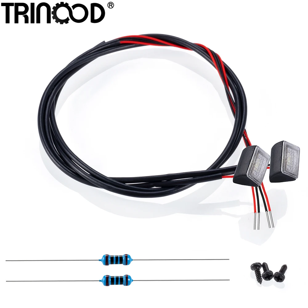 TRINOOD 1Pair LED Position Lamp Side Lights 2.2-3V for 1/14 Tamiya Truck Tipper RC Dump Car SCANIA 770S VOLVO MAN Upgrade Parts