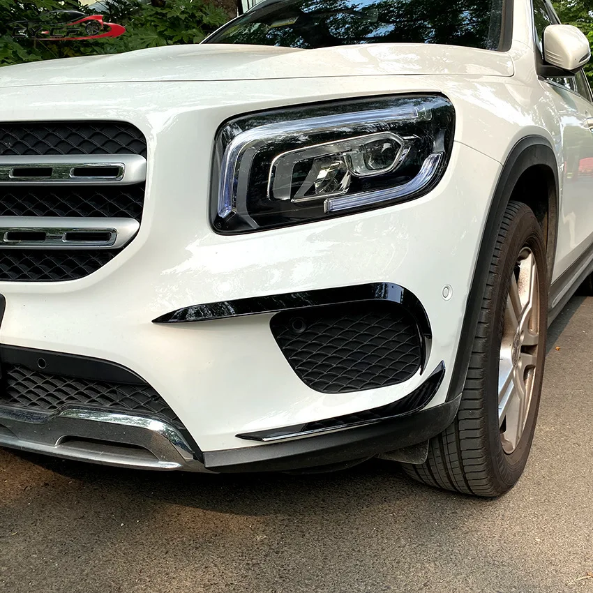 For Mercedes Benz GLB-Class X247 GLB180 GLB200 2020-2021 Front Bumper Spoiler Splitter Air Vent Fog Lamp Grille Trim