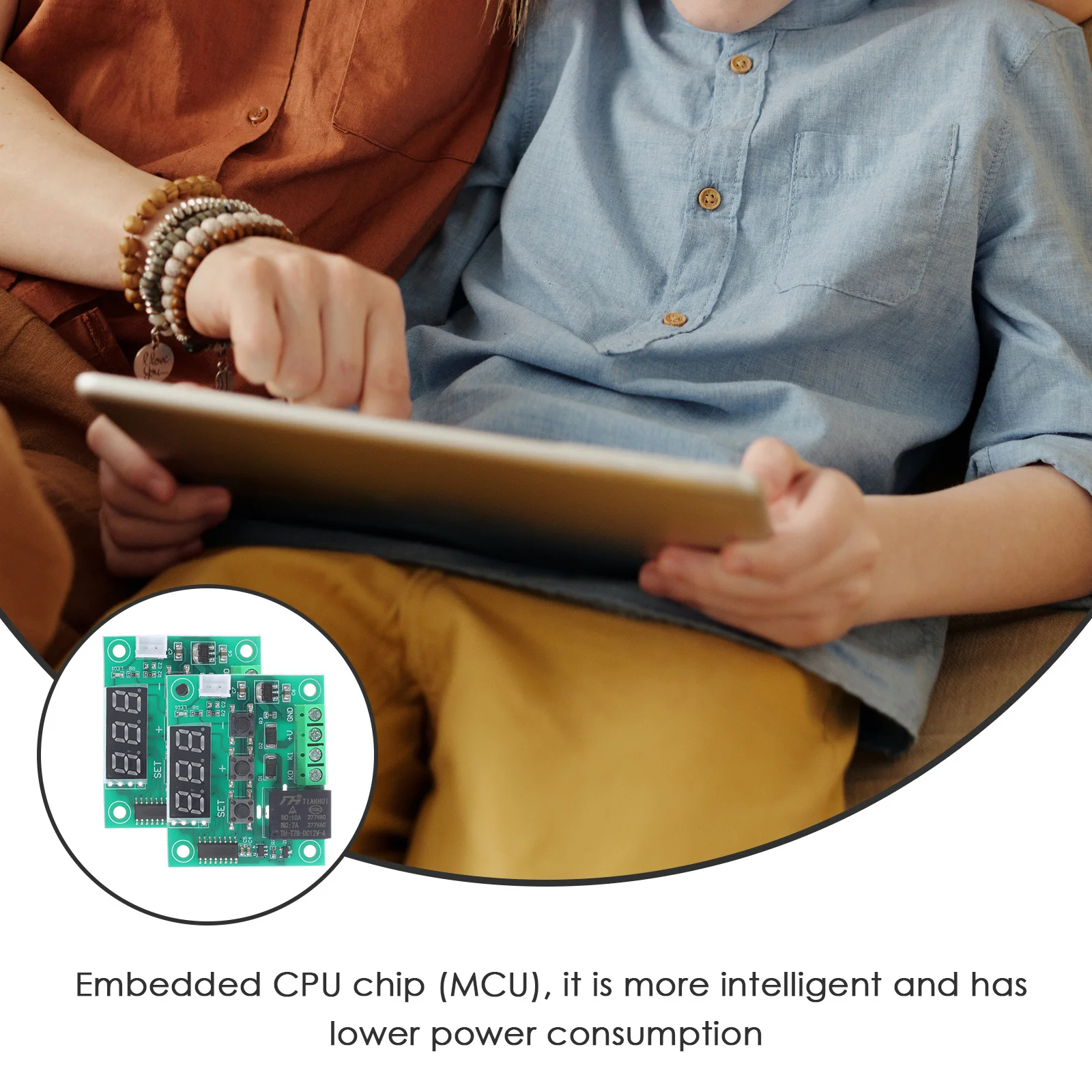 2 шт. цифровой модуль контроля температуры, плата контроллера температуры 0,1 ° Точность C Функция памяти Стабильная производительность для