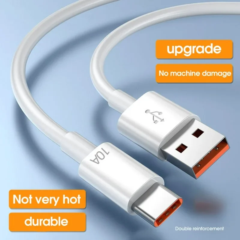 Kabel USB typu C 120W 10A Super szybka linia ładowania Szybkie przewody transferu danych do linii danych Samsung Xiaomi Huawei — zdjęcie 3