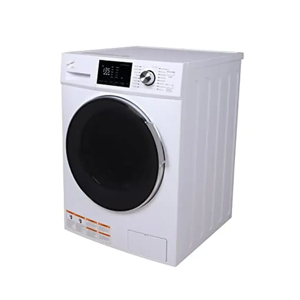 Compact Front-Loading Washer Dryer Combo 2.7 cu ft White Programmable LED Display Quiet Operation Space Saving Delay Start