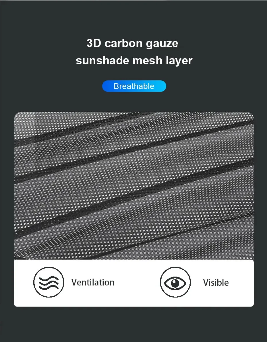 Magnetischer Auto-Seitenfenster-Sonnenschutz Atmungsaktiver Vorder-/Heckscheiben-Sonnenschutz für UV-Schutz Wärmeisolierung Privatsphäre Sonnenvorhang – Detail 8