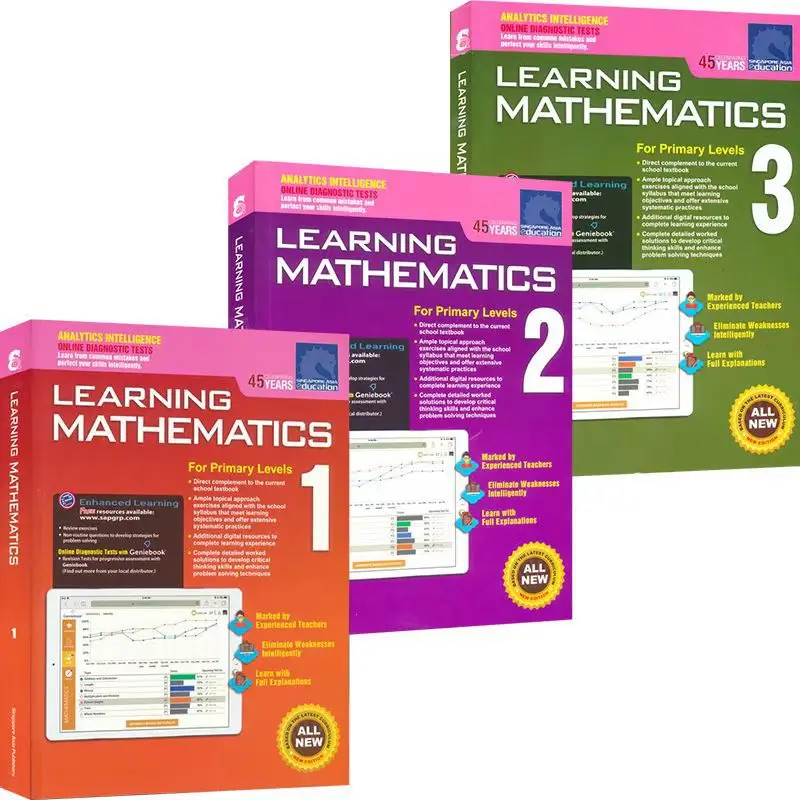 6 Books Set SAP Learning Mathematics Book Grade Children Learn Math Books Singapore Primary School Mathematics Textbook