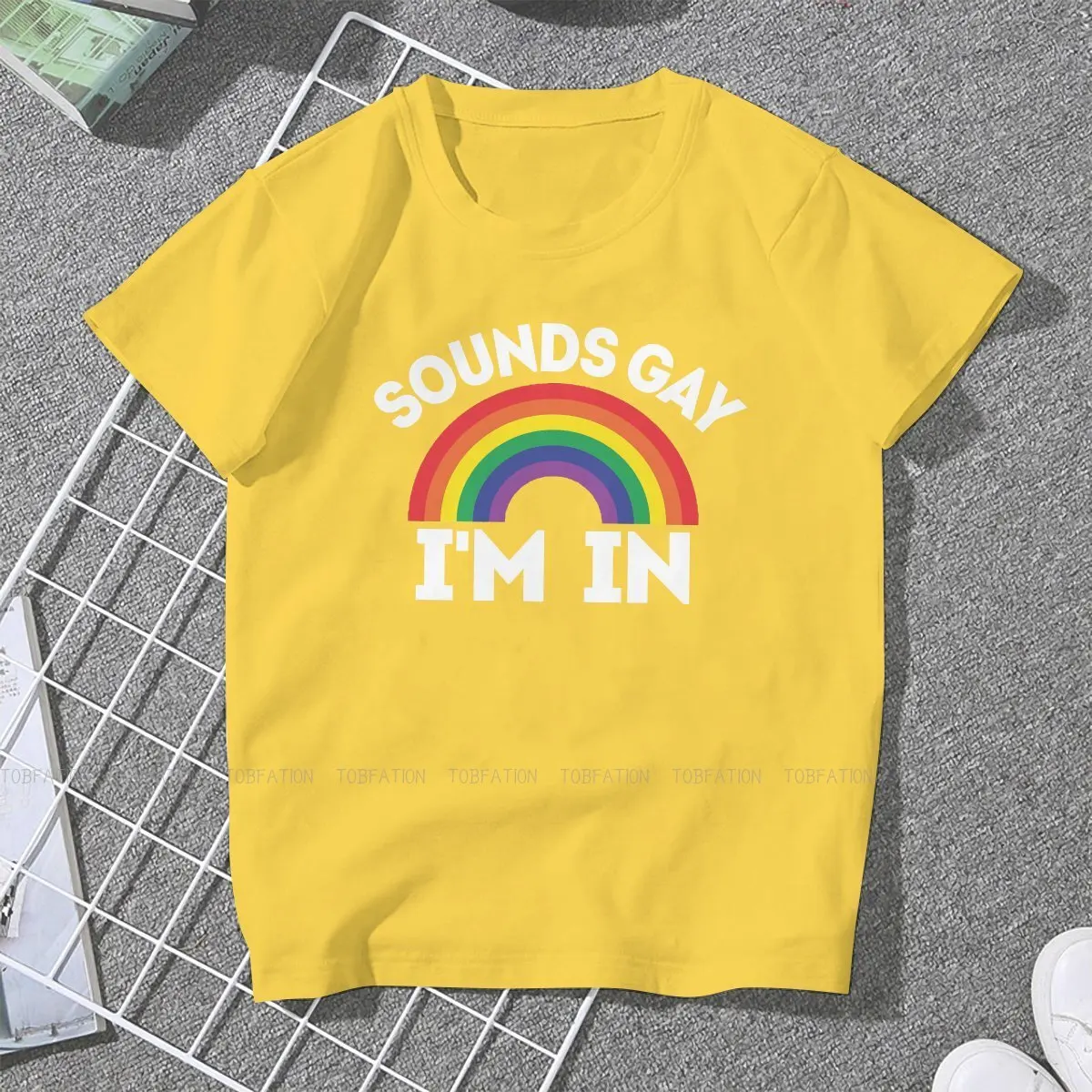 Sounds Gay I'm In Relaxed Fit Unique TShirt for Girl LGBT Rainbow 5XL New Design Graphic  T Shirt Ofertas