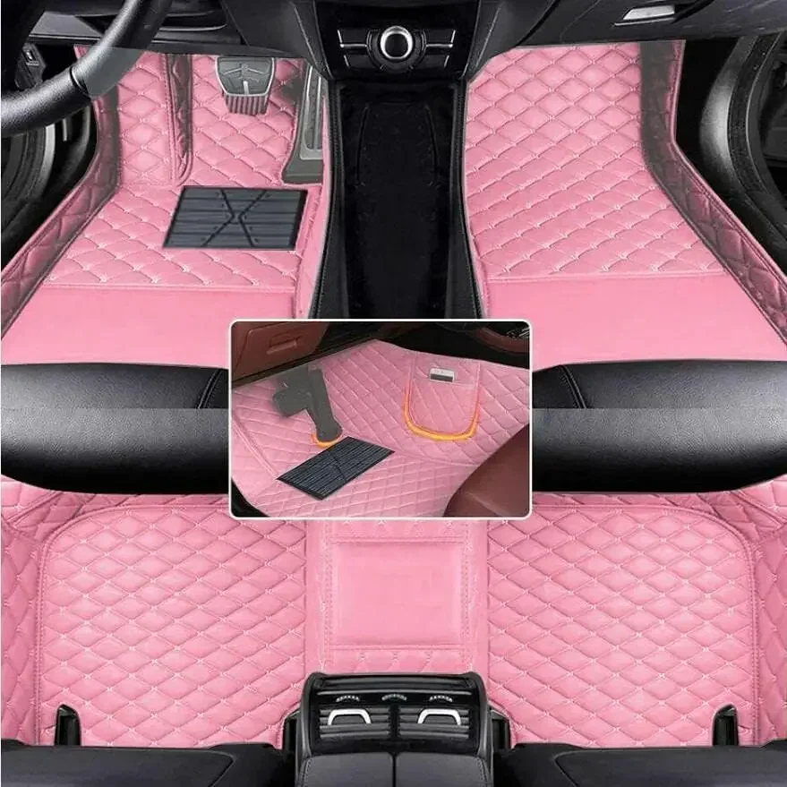 Full Set Customized Artificial Leather Car Floor Mat For VW Passat B5 2000 2001 2002 2003 2004 Protect Floor Mats for Cars