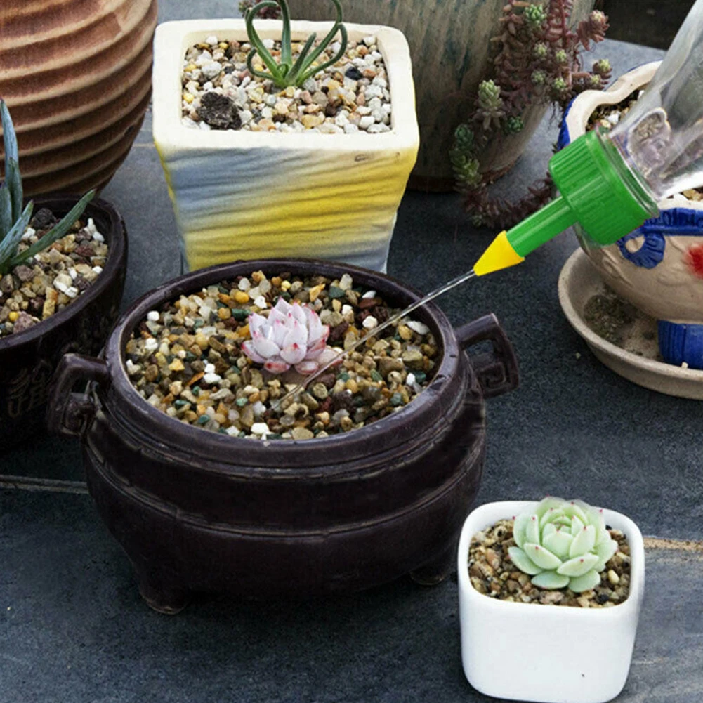 4 Pack of Garden Bottle Top Sprinkler Nozzles Fits Standard Bottles from 300ml to 3 Litre for Efficient Watering