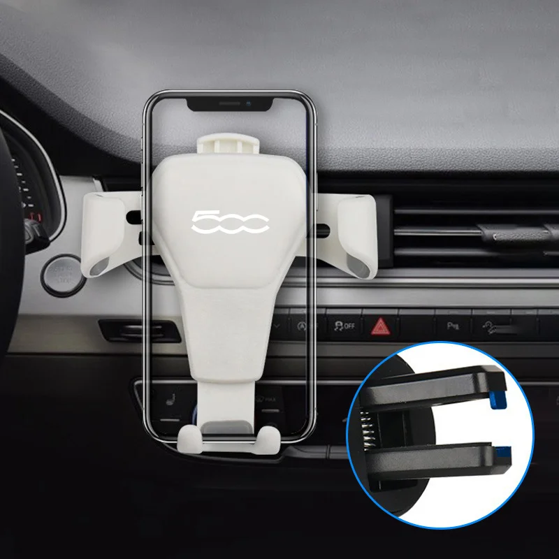 Fashion Car Interior Phone Holder Air Vent Clip Mobile Support Screen navigation Stand for Fiat 500 500x 500l Auto Accessories