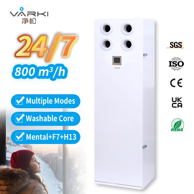 800m³/h Commercial Cabinet Fresh Air Ventilator ERV HRV HVAC System with Energy Recovery Heat Exchange for Mall Office Hospital