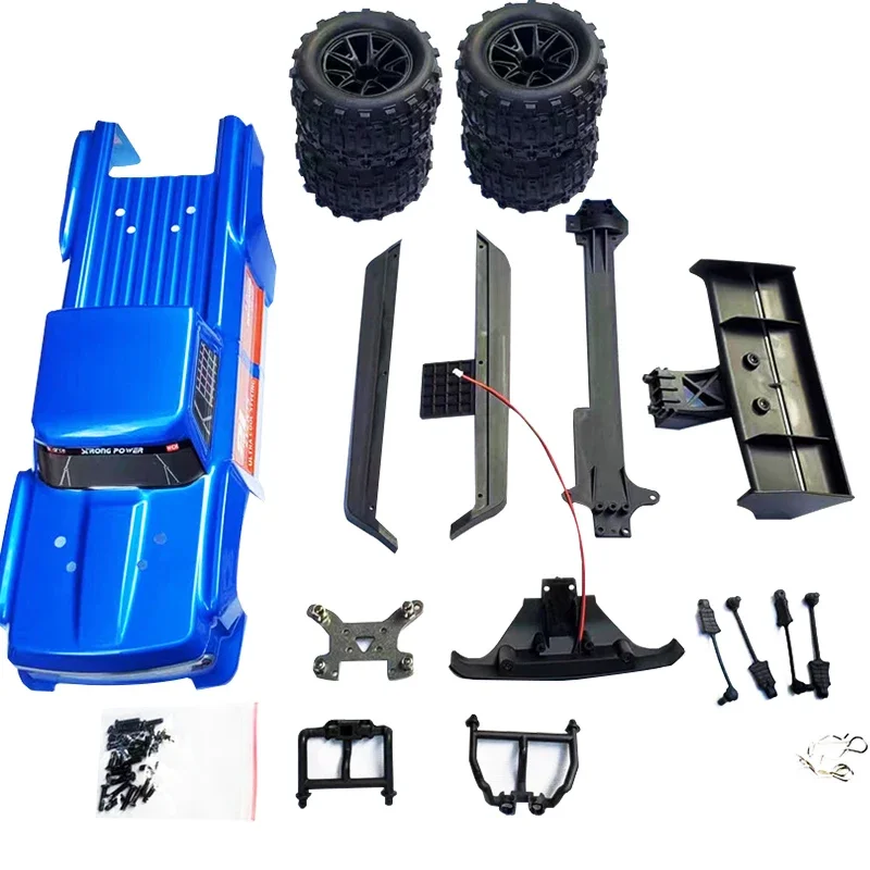 

FOR 1/14 144001 144002 144010 124017-18-19-16 rc car fat body truck body with tail wing big foot tires set accessories parts