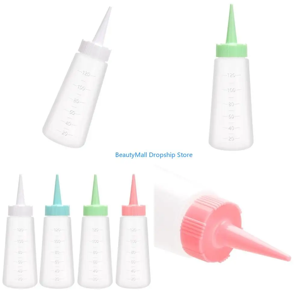 40JD 120ml Hair Oil Applicator Bottle Needle Nosed Bottle Hair Cleaning Bottle