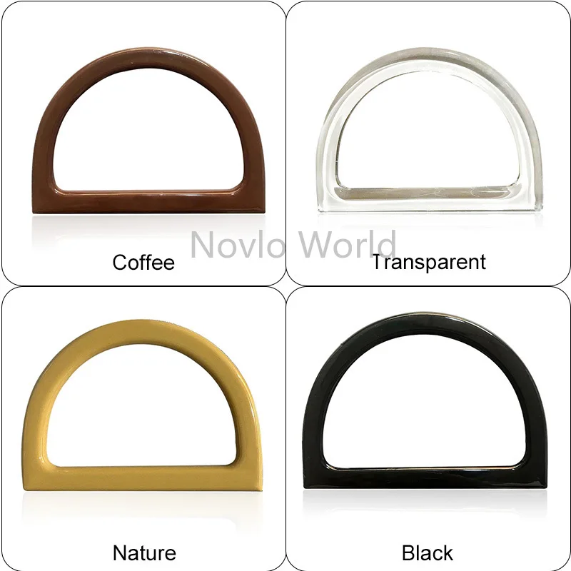 10-20-50 pieces 12x8.5cm Hot Selling Resin Unique 2022 New Style D-Shaped Handle For Fashion Woman Bag Luggage Parts