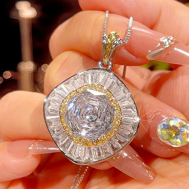 New Autumn/Winter Jewelry Set: Gold-Plated Rose Cut White Diamond, Elegant and Luxurious, for Women, 14-10mm