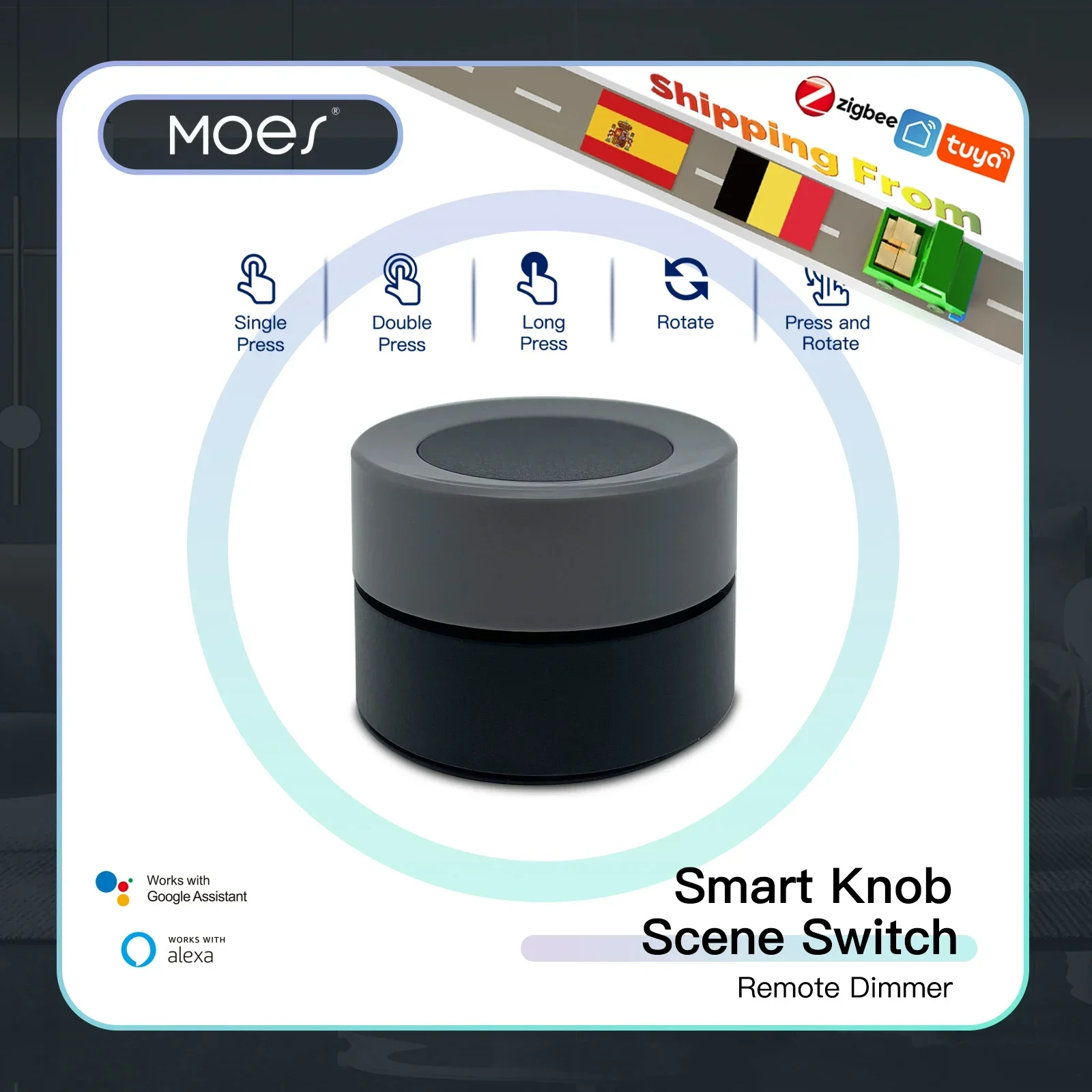 Nieuwe Tuya Zigbee Smart Knop Schakelaar Draadloze Scène Switch Knop Controller Batterij Aangedreven Automatisering Scenario Smart Leven App