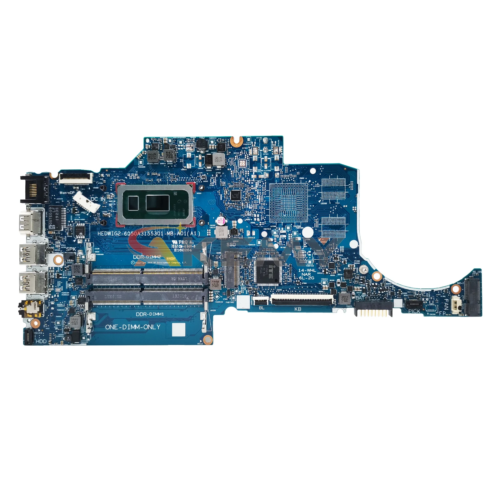 AKEMY 6050A3155301 Placa-mãe de laptop para HP Pavilion 14S-CF 14-CF L38212-601 Mainboard CPU I3 I5 I7 8th Gen 100% trabalho testado