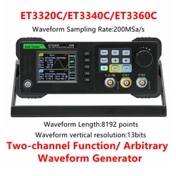 2022 New ET3320C/ET3340C/ET3360C Signal Generator Digital Control Dual Channel Function Arbitrary Waveform Signal Source Counter